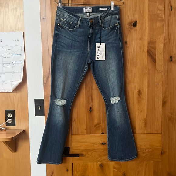 FRAMW Denim Le Crop Mini Boot - Picture 1 of 5